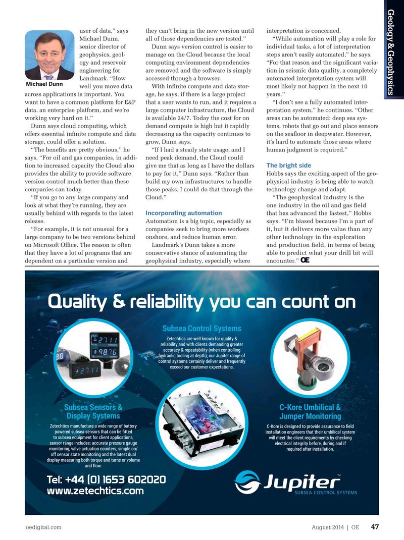 Offshore Engineer Magazine, page 45,  Aug 2014