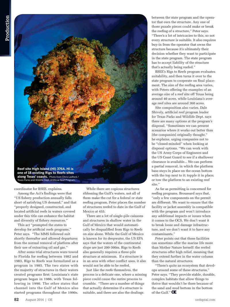 Offshore Engineer Magazine, page 80,  Aug 2014