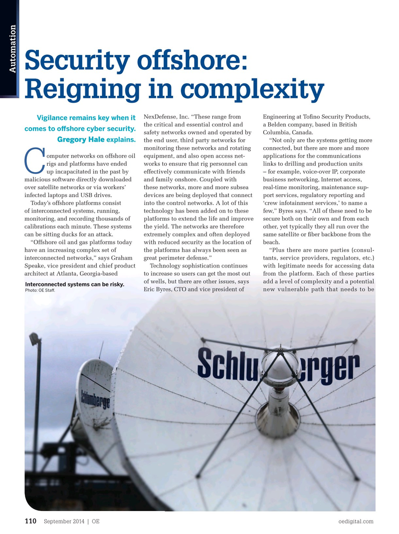 Offshore Engineer Magazine, page 108,  Sep 2014