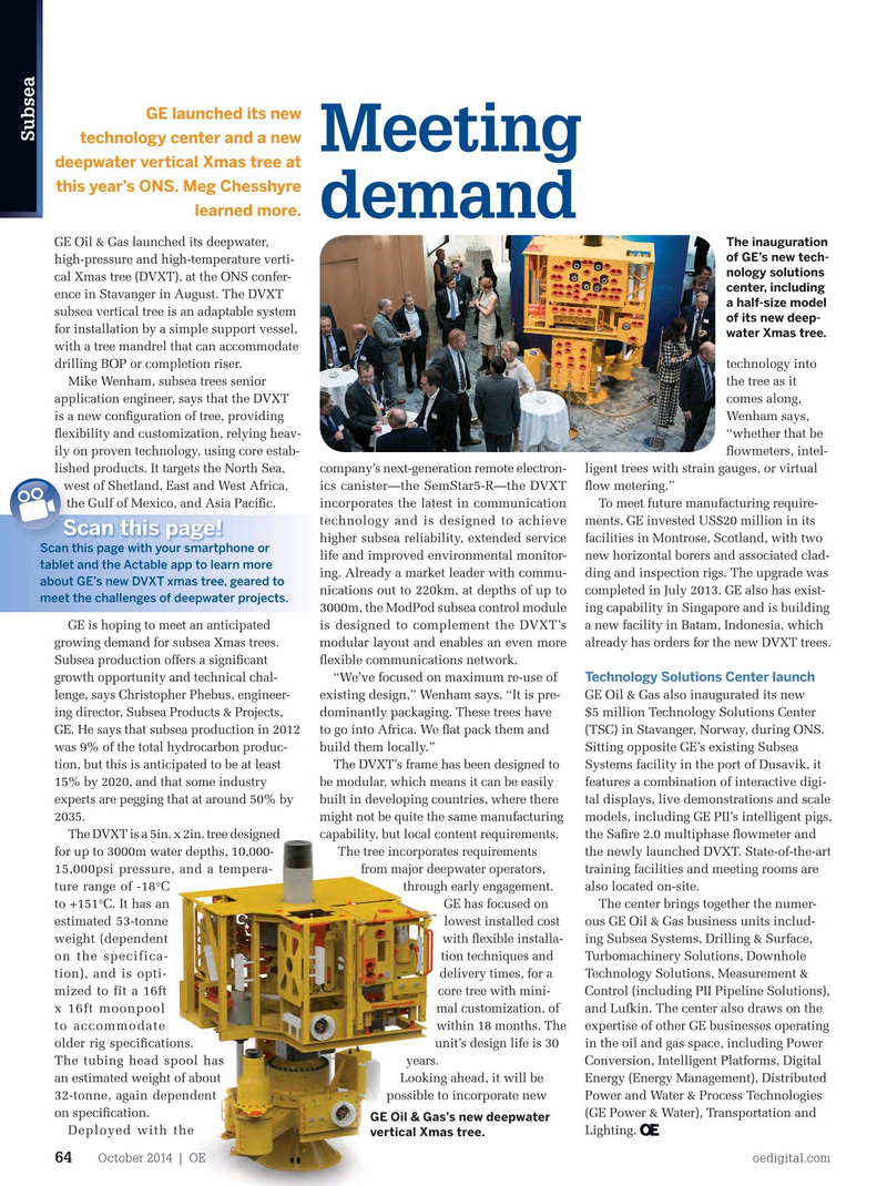 Offshore Engineer Magazine, page 62,  Oct 2014