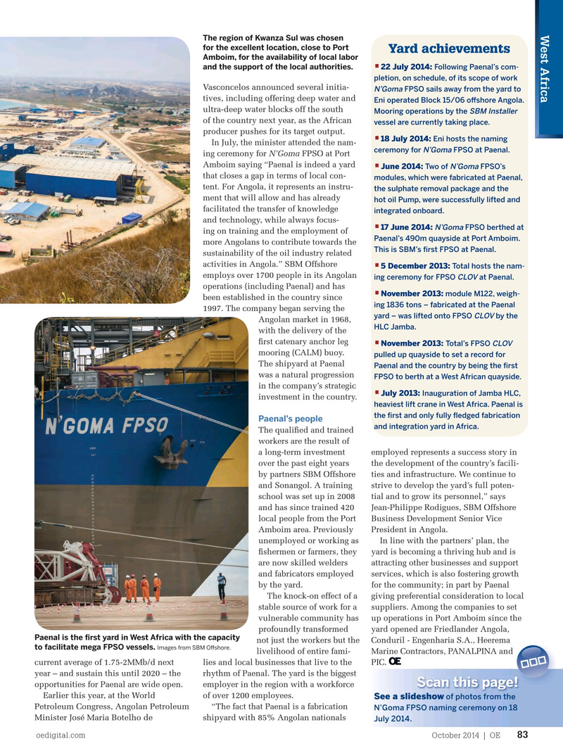 Offshore Engineer Magazine, page 81,  Oct 2014