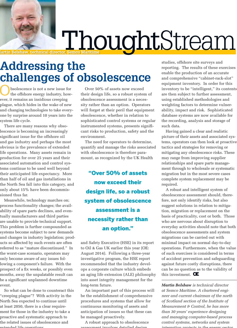 Offshore Engineer Magazine, page 14,  Nov 2014