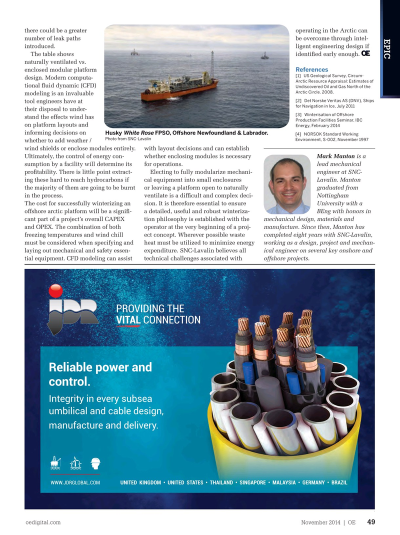 Offshore Engineer Magazine, page 47,  Nov 2014