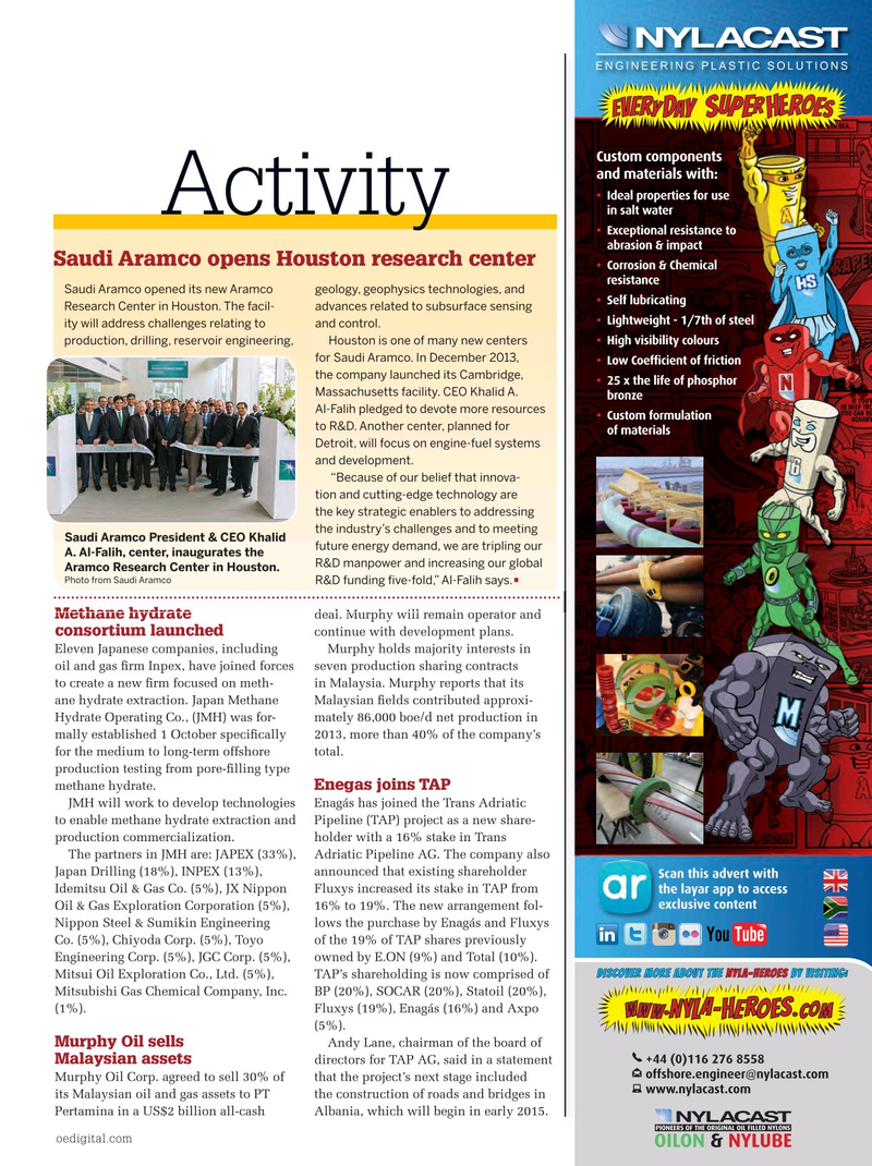 Offshore Engineer Magazine, page 73,  Nov 2014