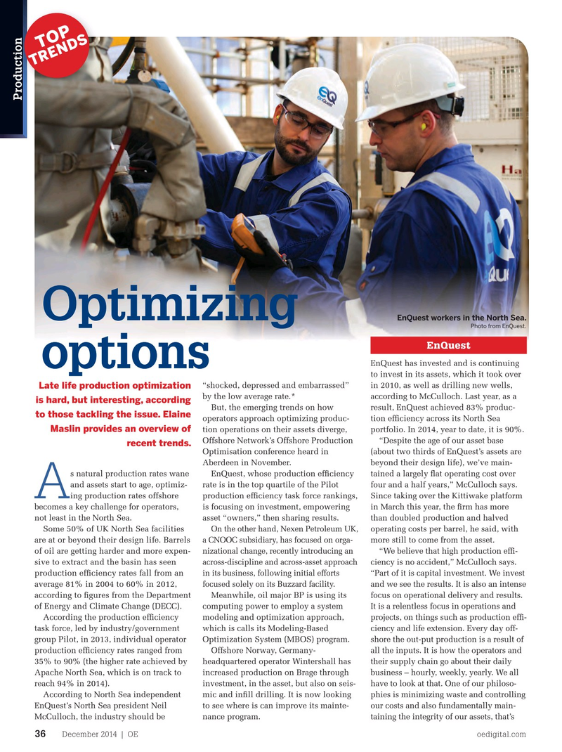 Offshore Engineer Magazine, page 34,  Dec 2014