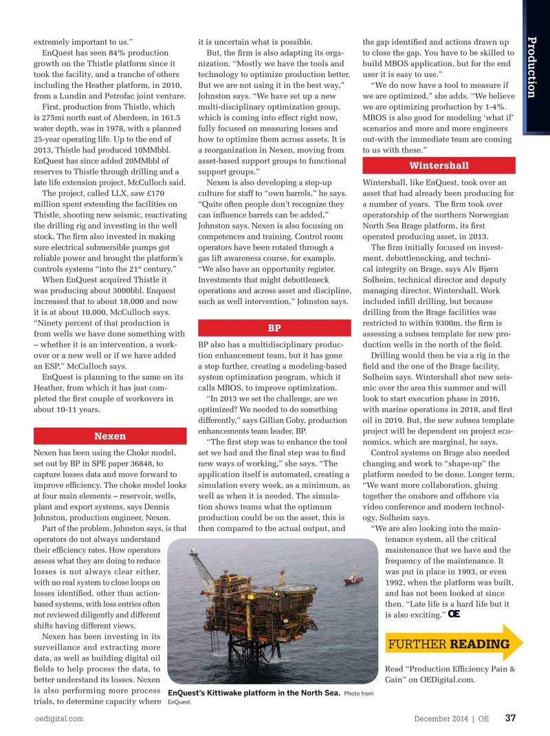 Offshore Engineer Magazine, page 35,  Dec 2014