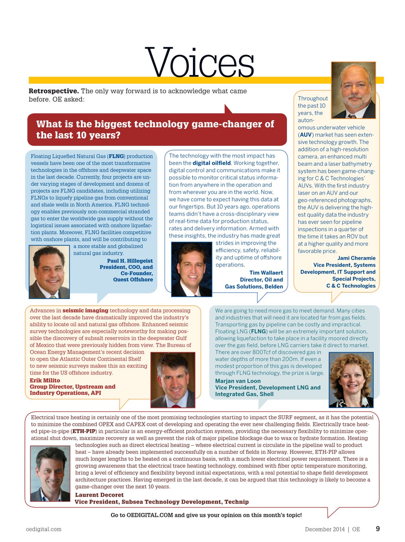 Offshore Engineer Magazine, page 7,  Dec 2014