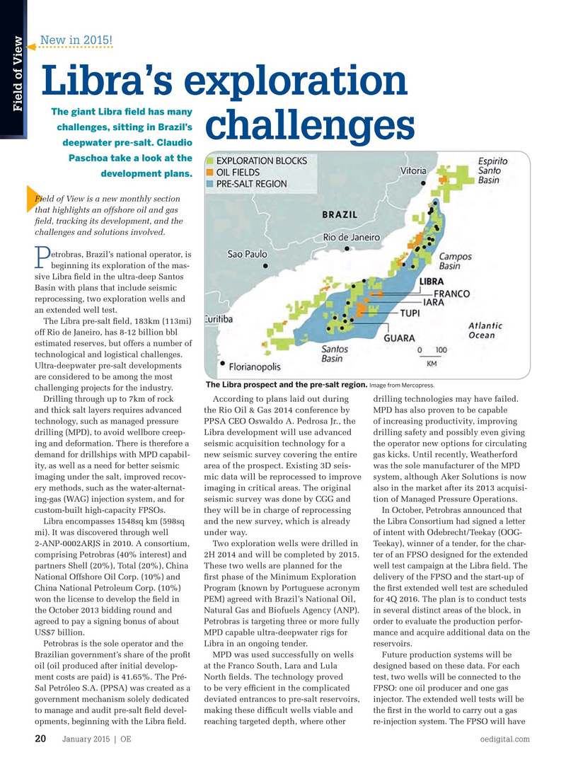 Offshore Engineer Magazine, page 18,  Jan 2015