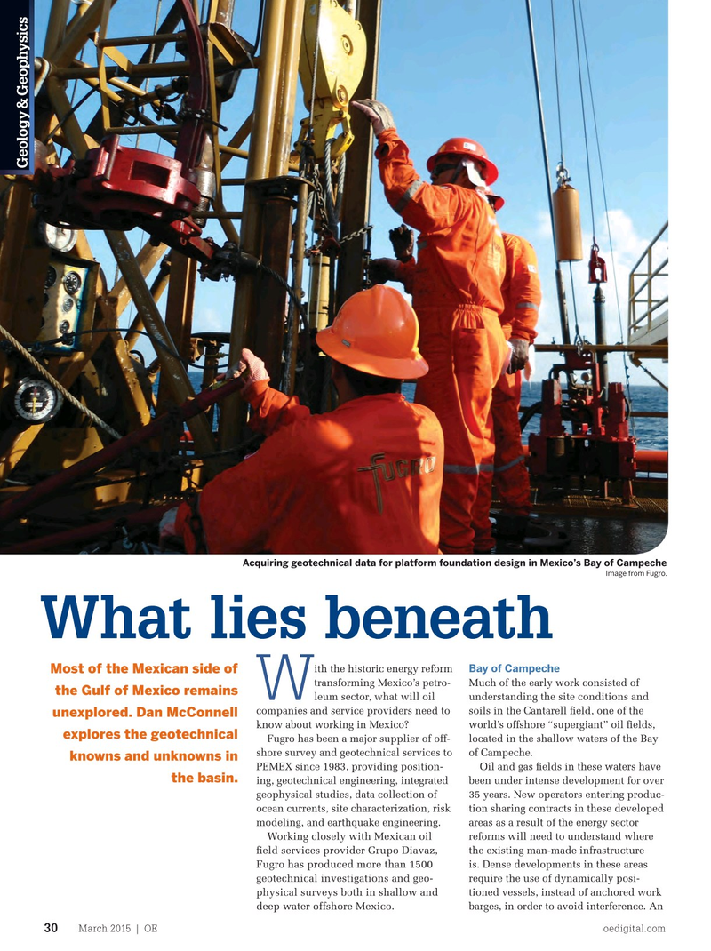 Offshore Engineer Magazine, page 28,  Mar 2015