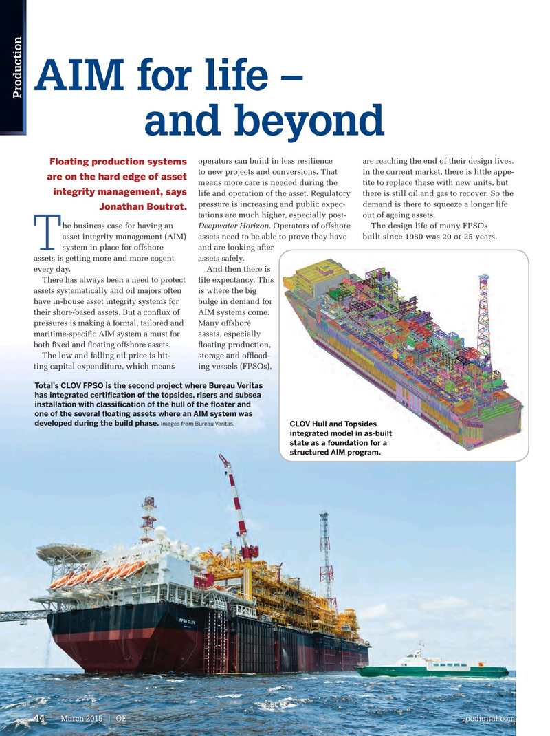Offshore Engineer Magazine, page 42,  Mar 2015