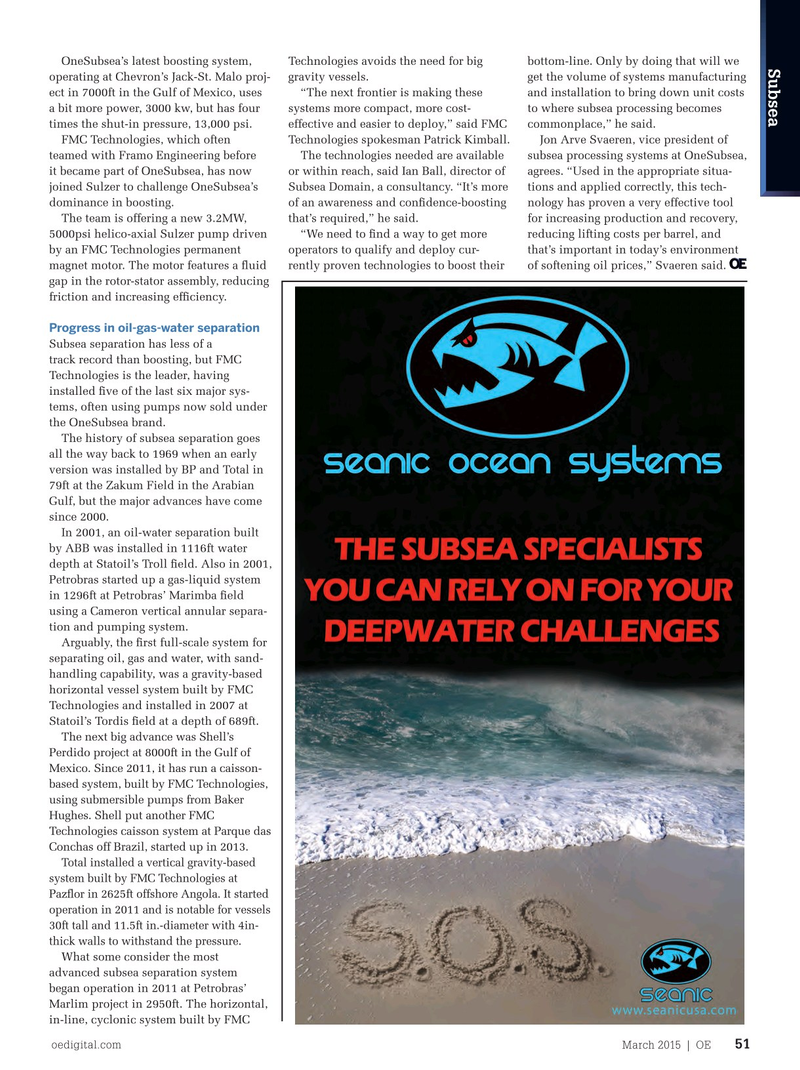 Offshore Engineer Magazine, page 49,  Mar 2015