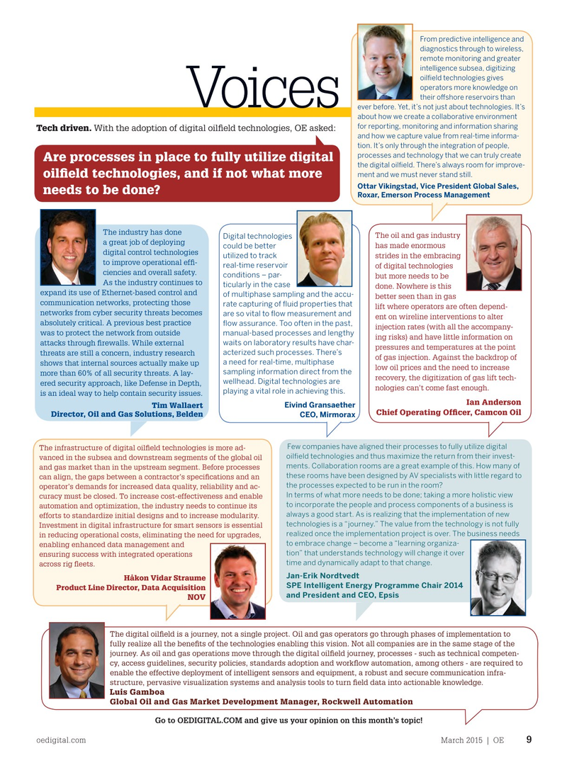 Offshore Engineer Magazine, page 7,  Mar 2015