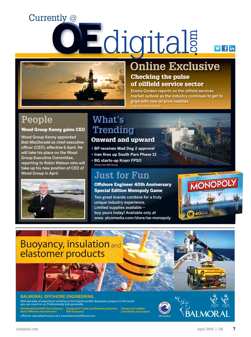 Offshore Engineer Magazine, page 5,  Apr 2015