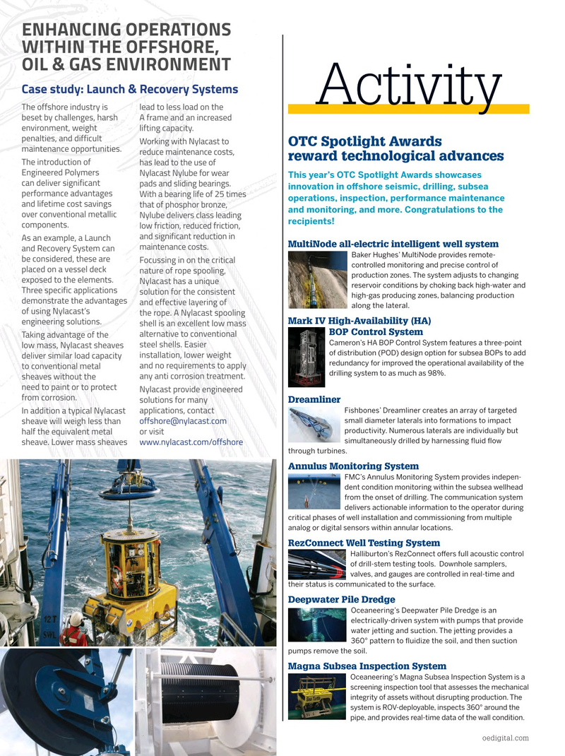 Offshore Engineer Magazine, page 72,  Apr 2015