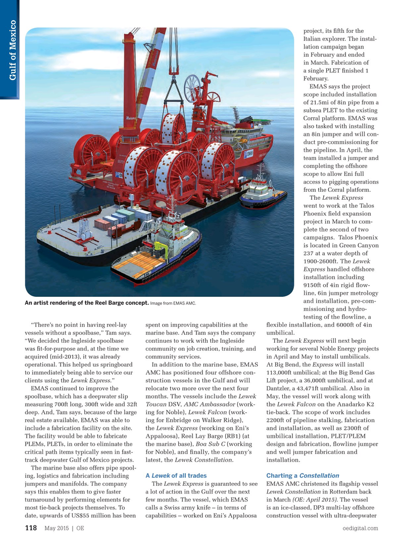 Offshore Engineer Magazine, page 116,  May 2015