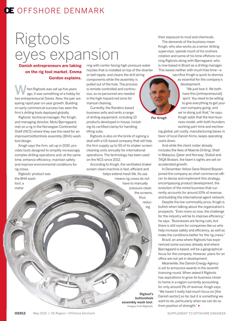 Offshore Engineer Magazine, page 130,  May 2015