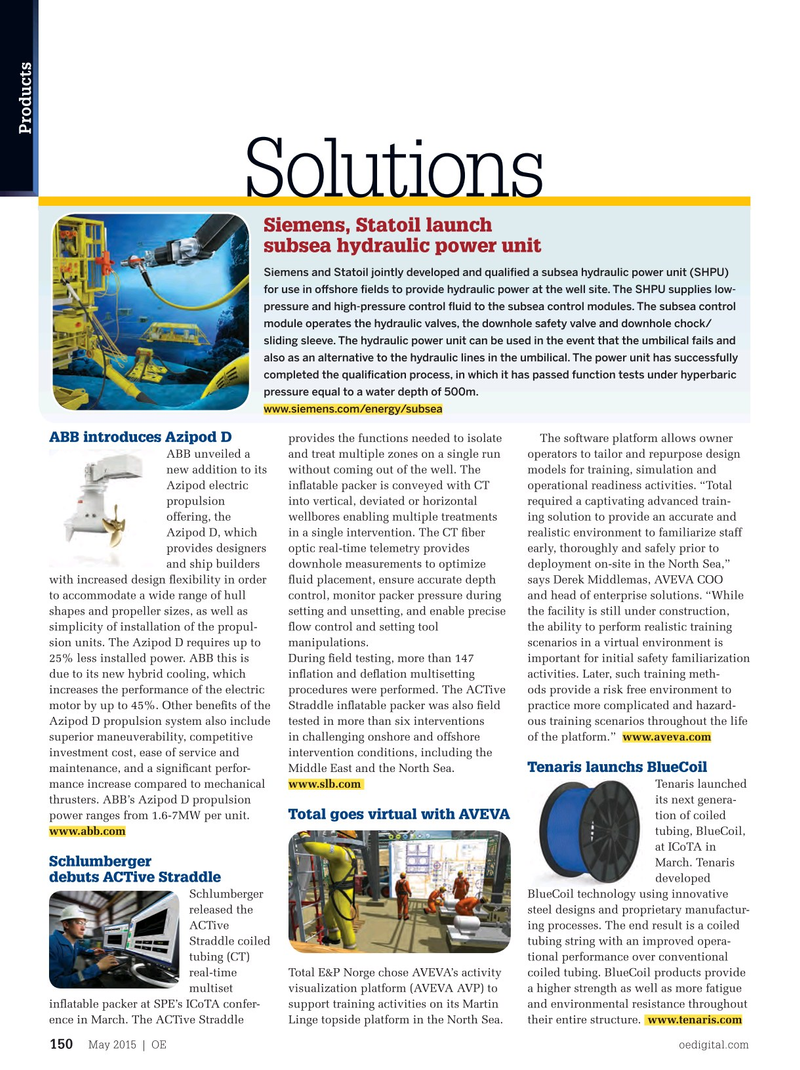 Offshore Engineer Magazine, page 148,  May 2015