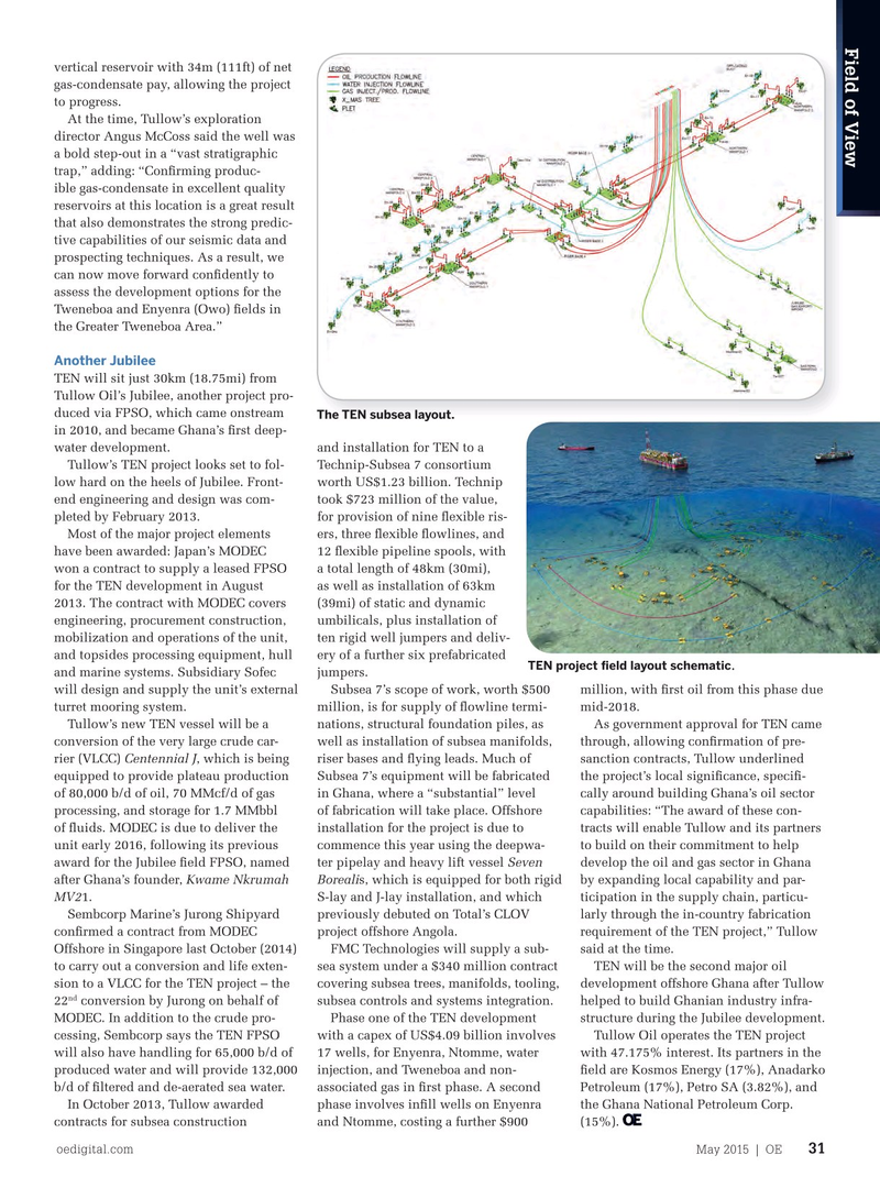 Offshore Engineer Magazine, page 29,  May 2015