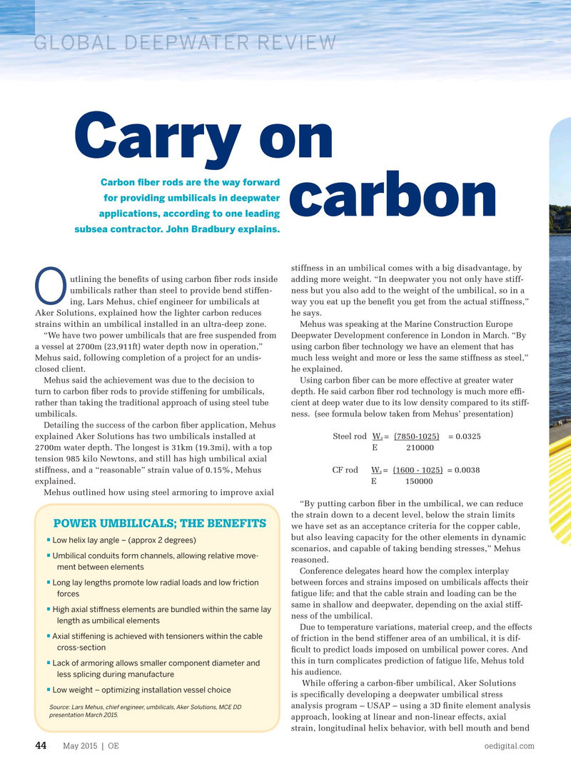 Offshore Engineer Magazine, page 42,  May 2015