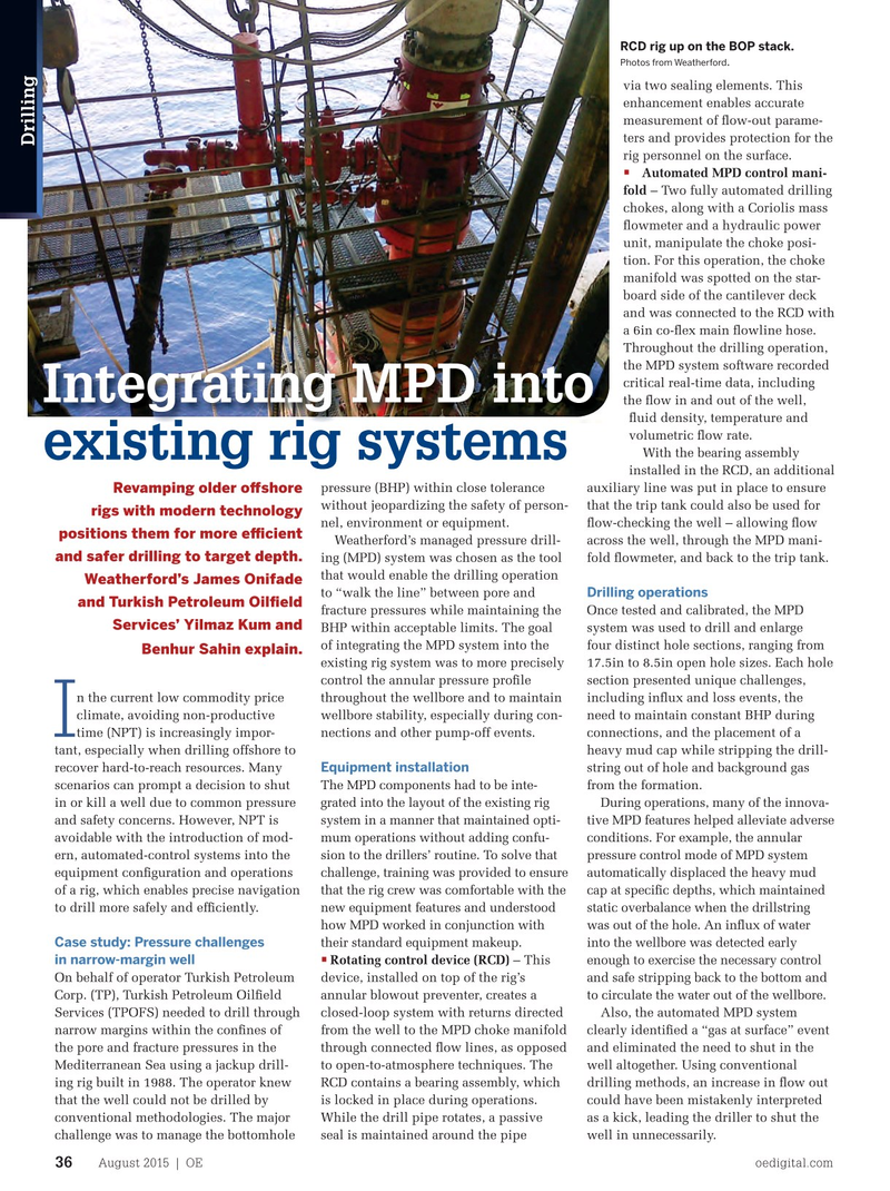 Offshore Engineer Magazine, page 34,  Aug 2015