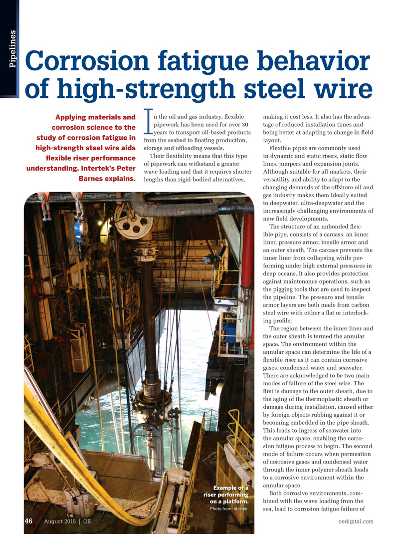 Offshore Engineer Magazine, page 44,  Aug 2015