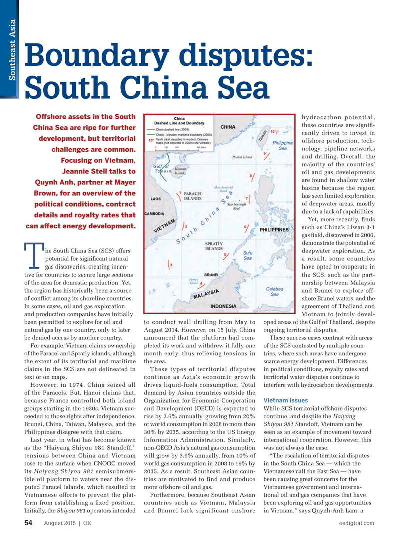 Offshore Engineer Magazine, page 52,  Aug 2015