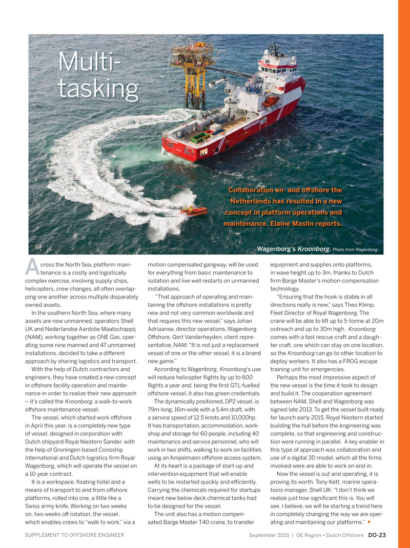 Offshore Engineer Magazine, page 115,  Sep 2015