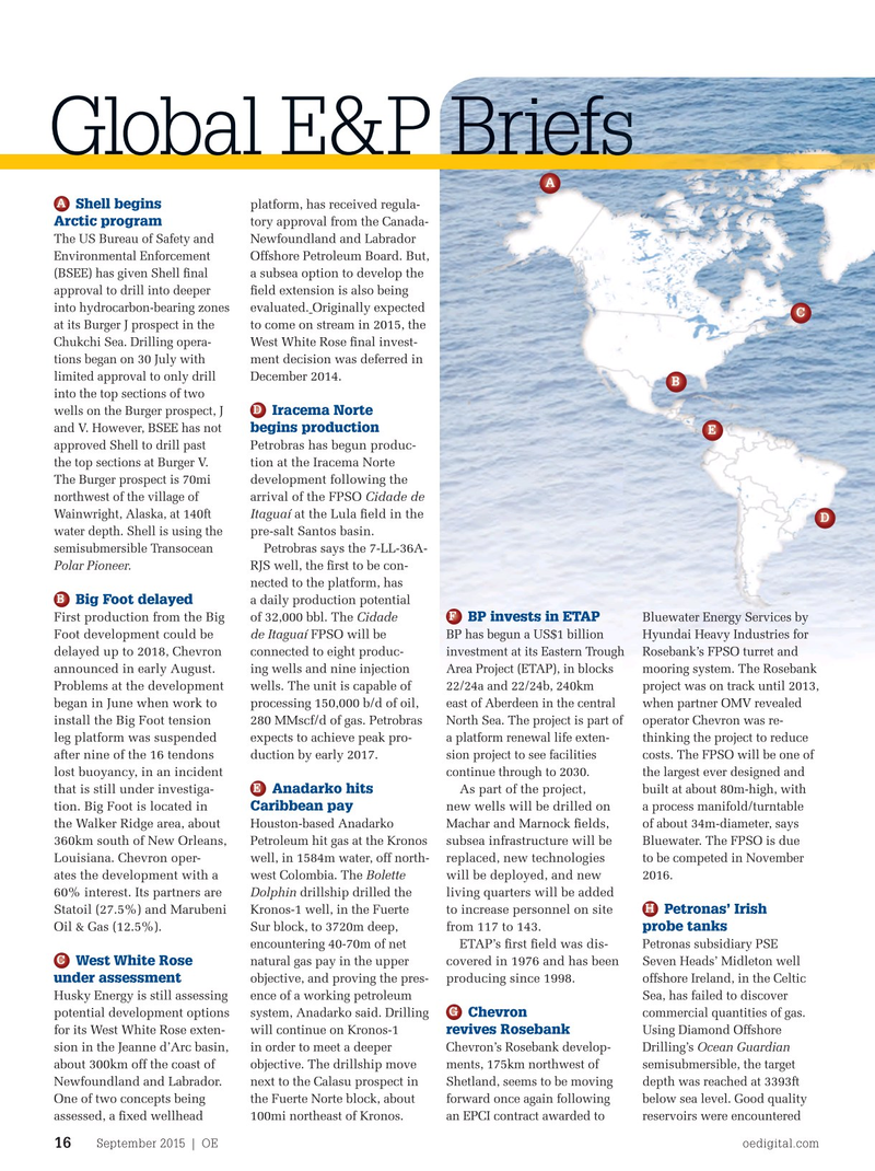 Offshore Engineer Magazine, page 14,  Sep 2015