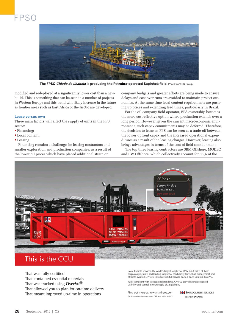 Offshore Engineer Magazine, page 26,  Sep 2015