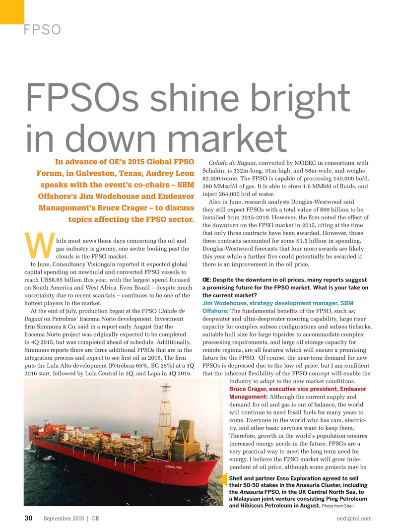 Offshore Engineer Magazine, page 28,  Sep 2015