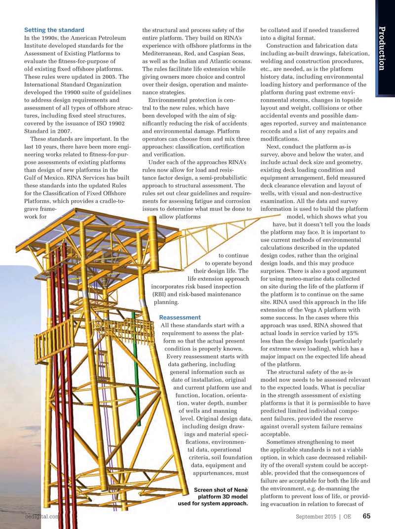 Offshore Engineer Magazine, page 63,  Sep 2015