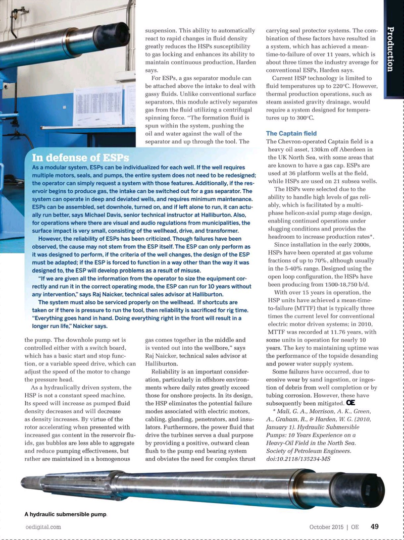 Offshore Engineer Magazine, page 47,  Oct 2015