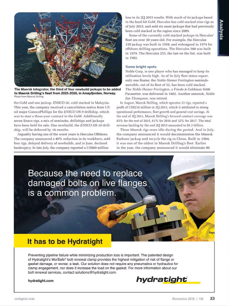 Offshore Engineer Magazine, page 21,  Nov 2015