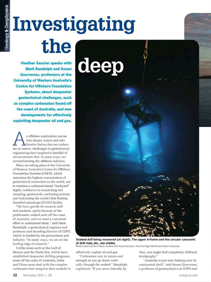 Offshore Engineer Magazine, page 30,  Nov 2015