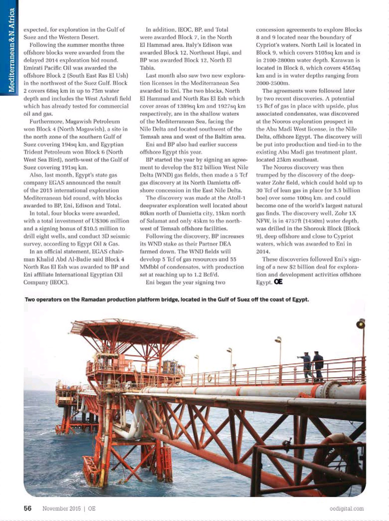 Offshore Engineer Magazine, page 54,  Nov 2015