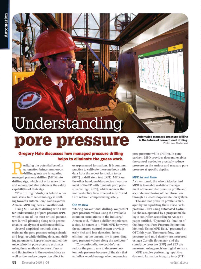 Offshore Engineer Magazine, page 56,  Nov 2015