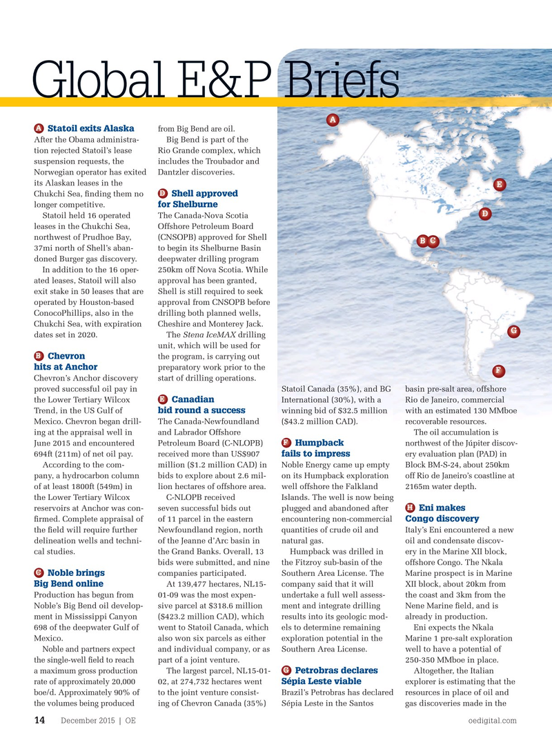 Offshore Engineer Magazine, page 12,  Dec 2015