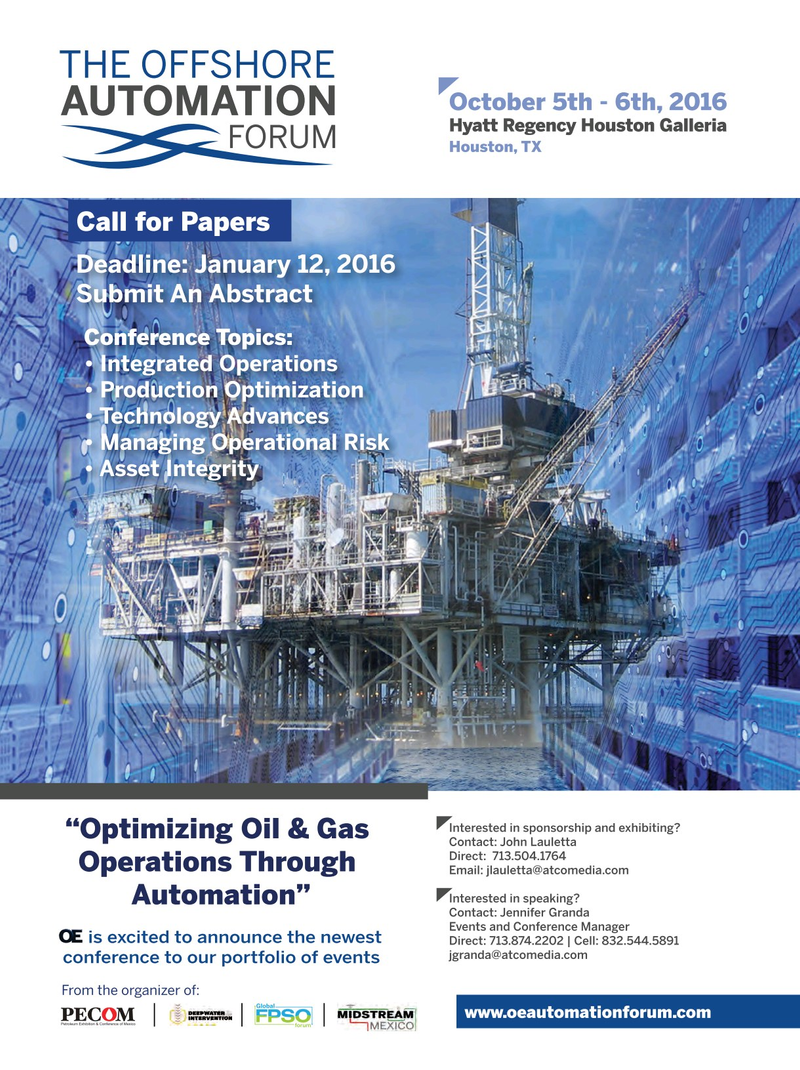 Offshore Engineer Magazine, page 19,  Dec 2015