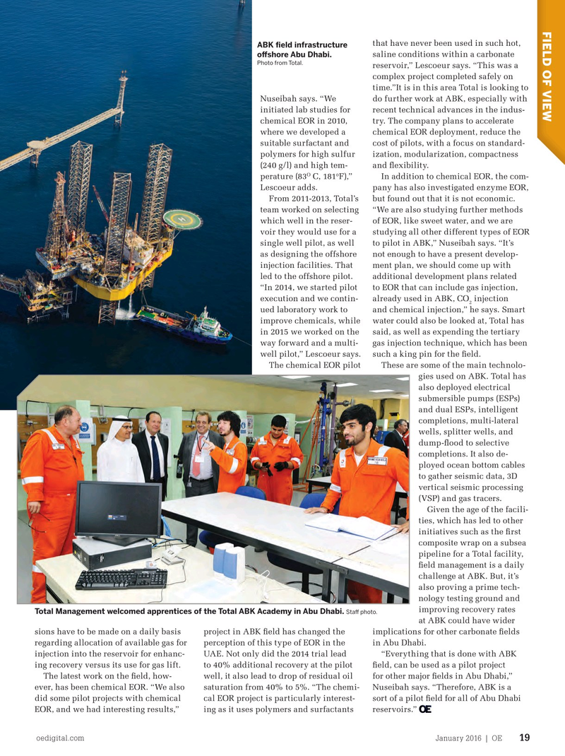 Offshore Engineer Magazine, page 17,  Jan 2016