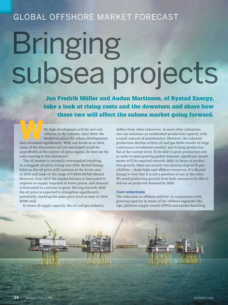 Offshore Engineer Magazine, page 22,  Jan 2016