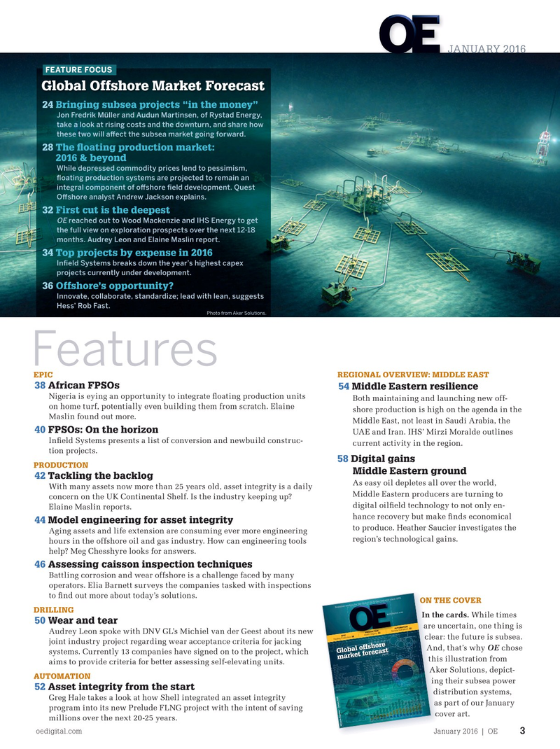 Offshore Engineer Magazine, page 1,  Jan 2016