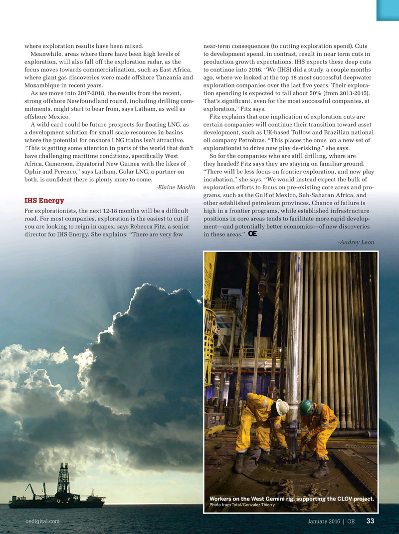 Offshore Engineer Magazine, page 31,  Jan 2016