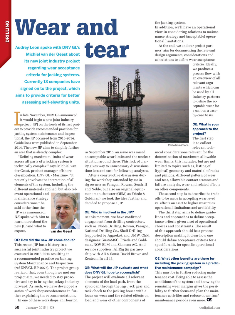 Offshore Engineer Magazine, page 48,  Jan 2016