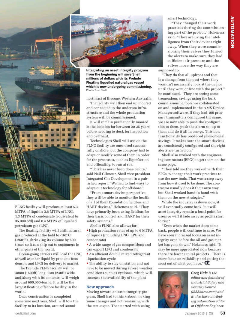 Offshore Engineer Magazine, page 51,  Jan 2016