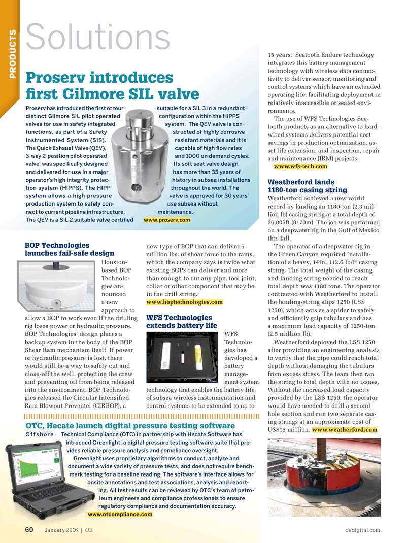 Offshore Engineer Magazine, page 58,  Jan 2016