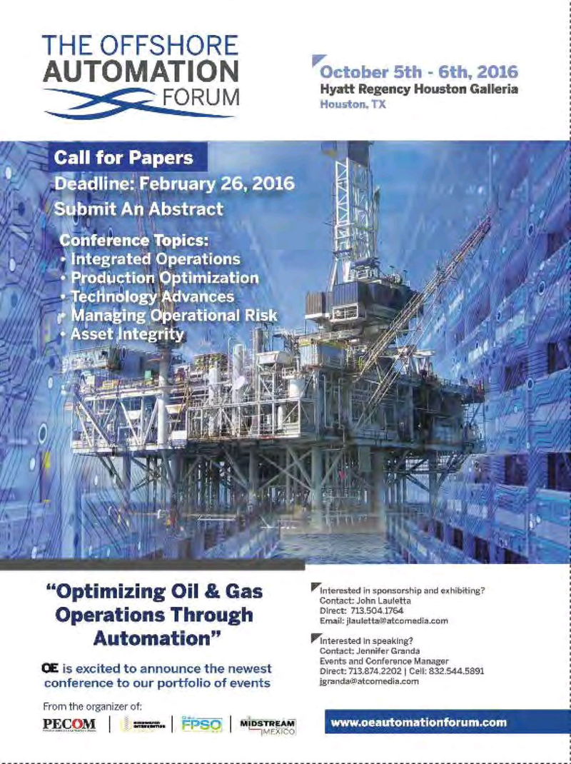 Offshore Engineer Magazine, page 20,  Feb 2016