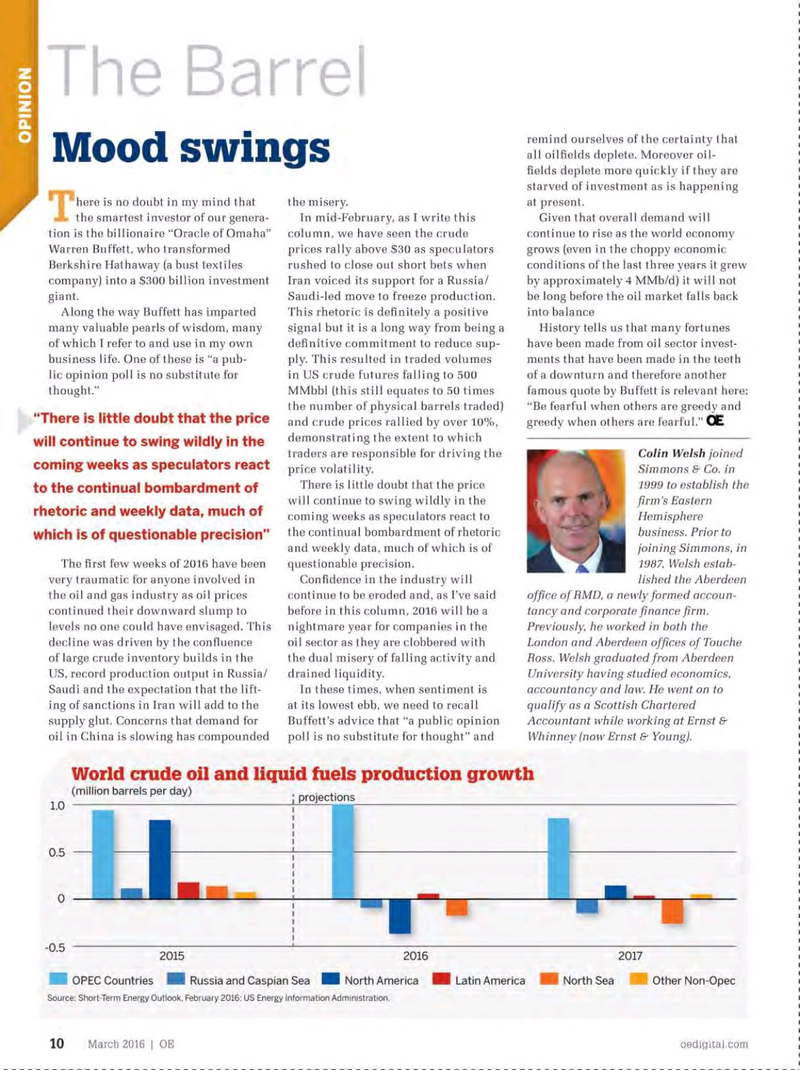 Offshore Engineer Magazine, page 8,  Mar 2016