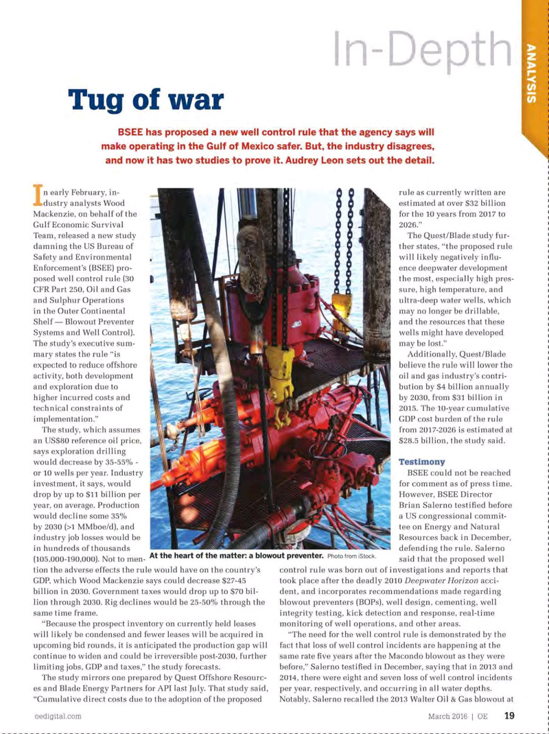 Offshore Engineer Magazine, page 17,  Mar 2016