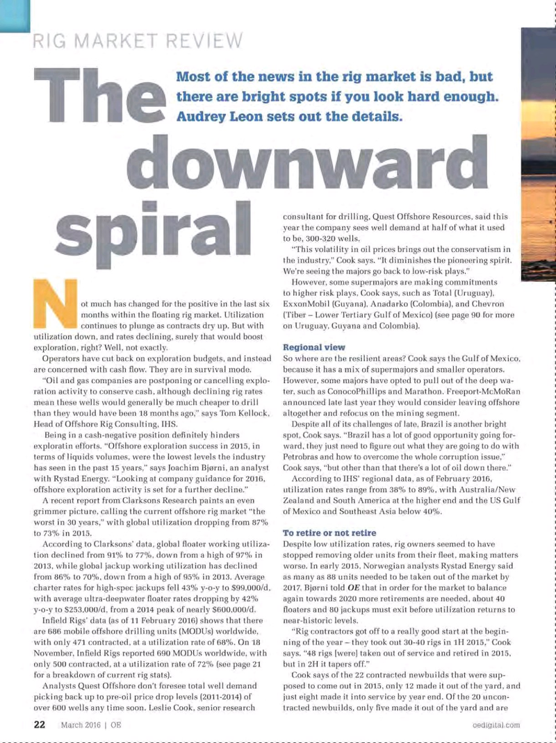 Offshore Engineer Magazine, page 20,  Mar 2016