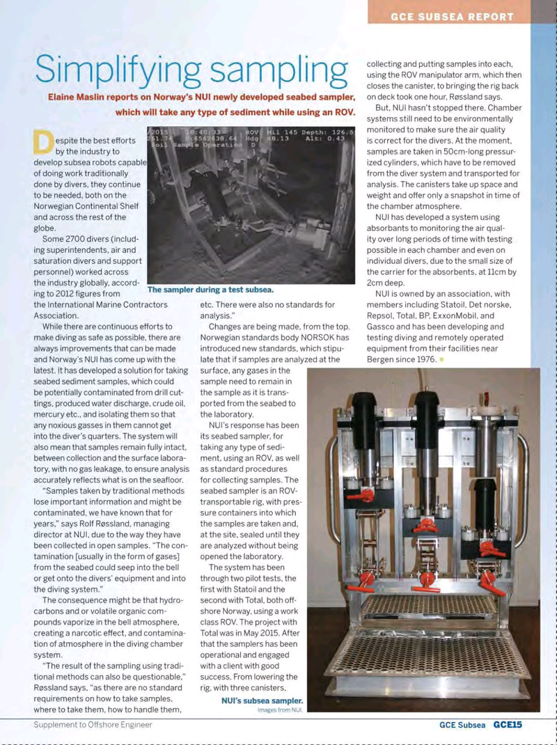 Offshore Engineer Magazine, page 47,  Mar 2016